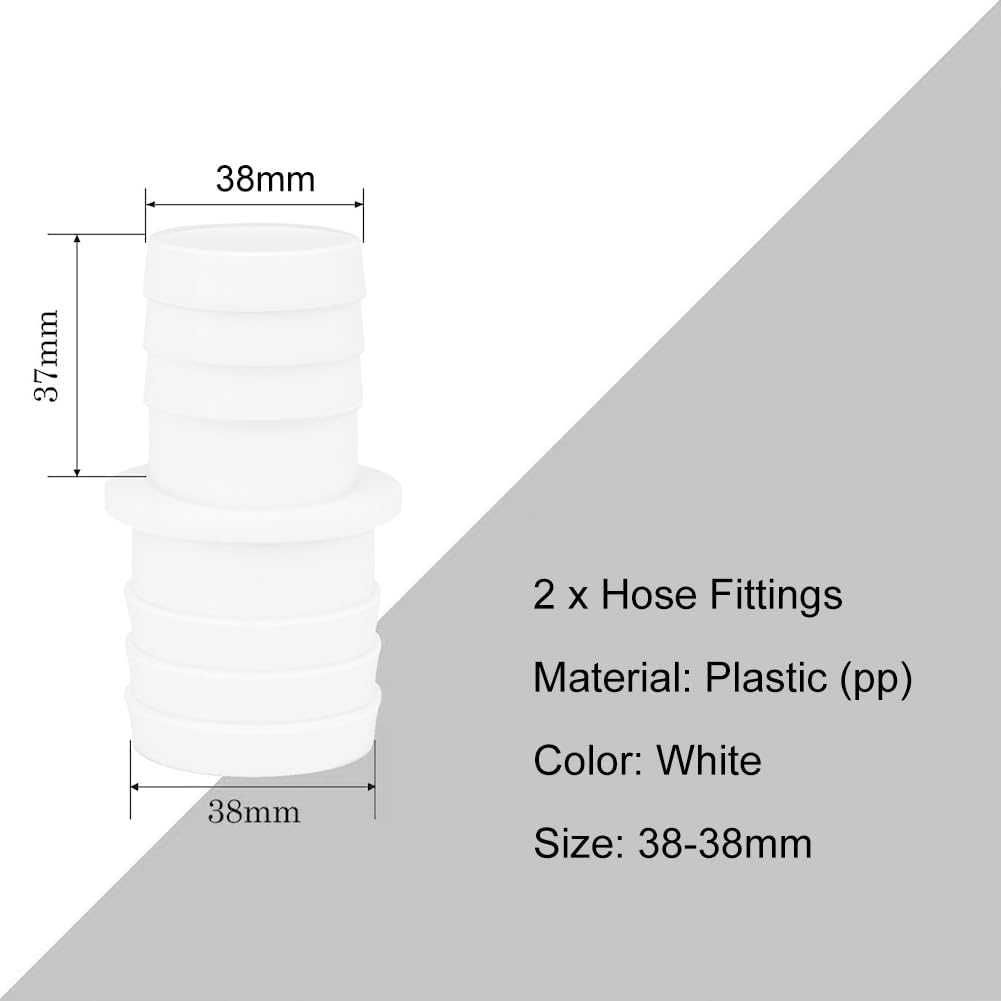 Złącze węża2 sztuki adapterów węża basenowego 38mm na38 mm z 4zaciskam