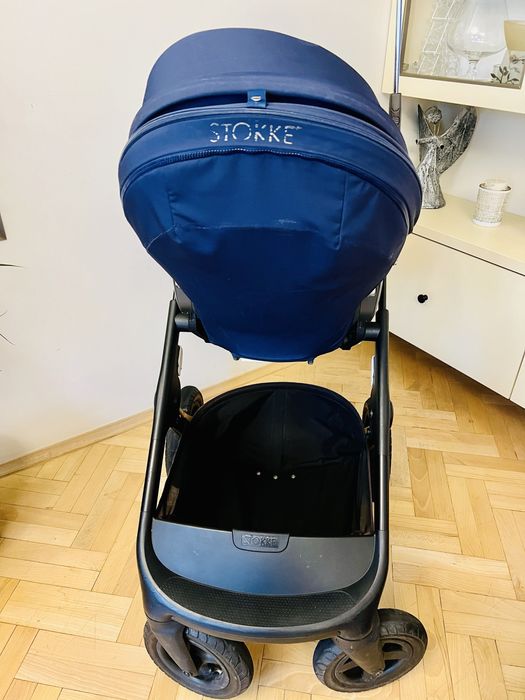 Wózek Stokke Trailz spacerówka i gondolka nowa wersja granatowa