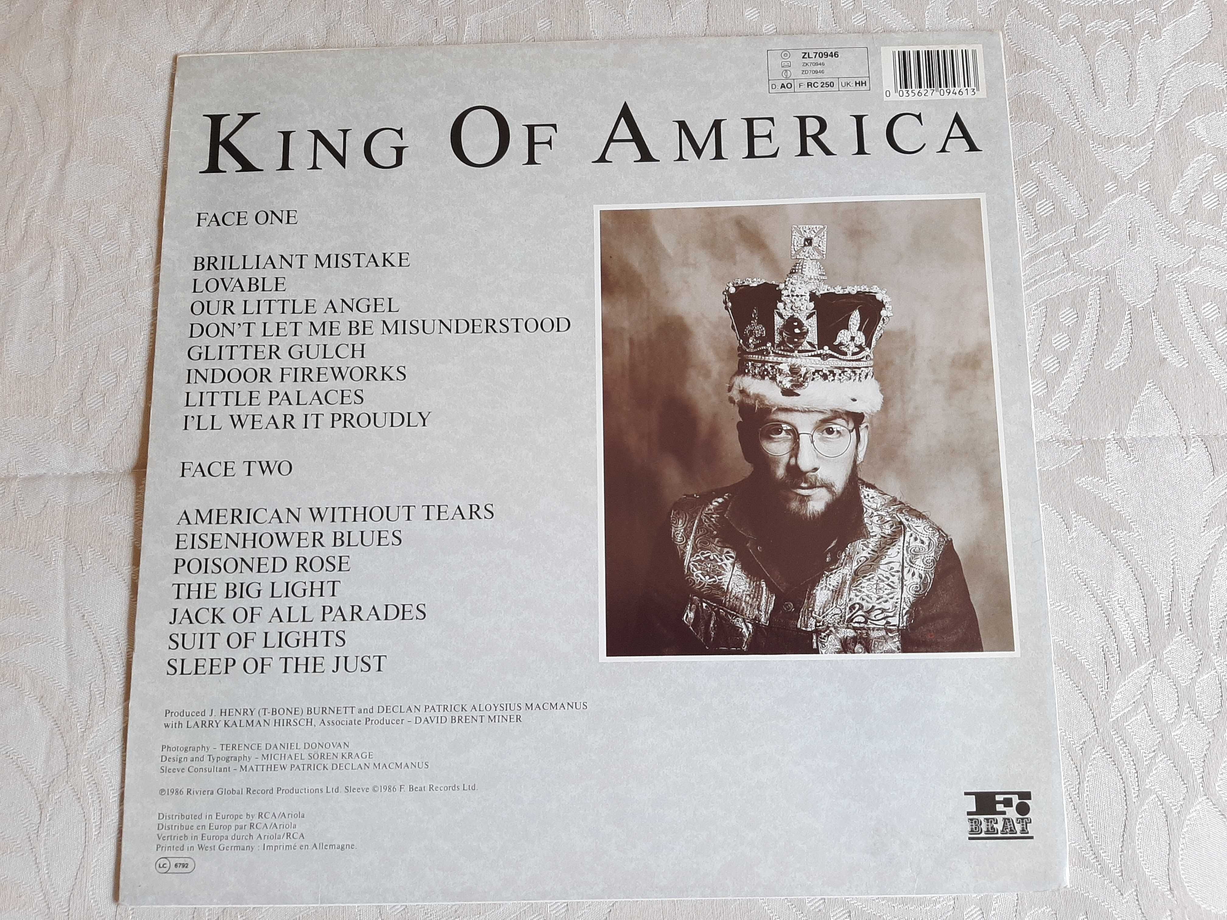 Elvis Costello - King of America - Europa - Vinil LP