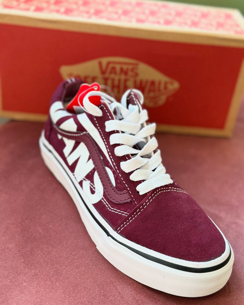 Кеди vans old school в кольорі vine red, бардові, розмір 36-41