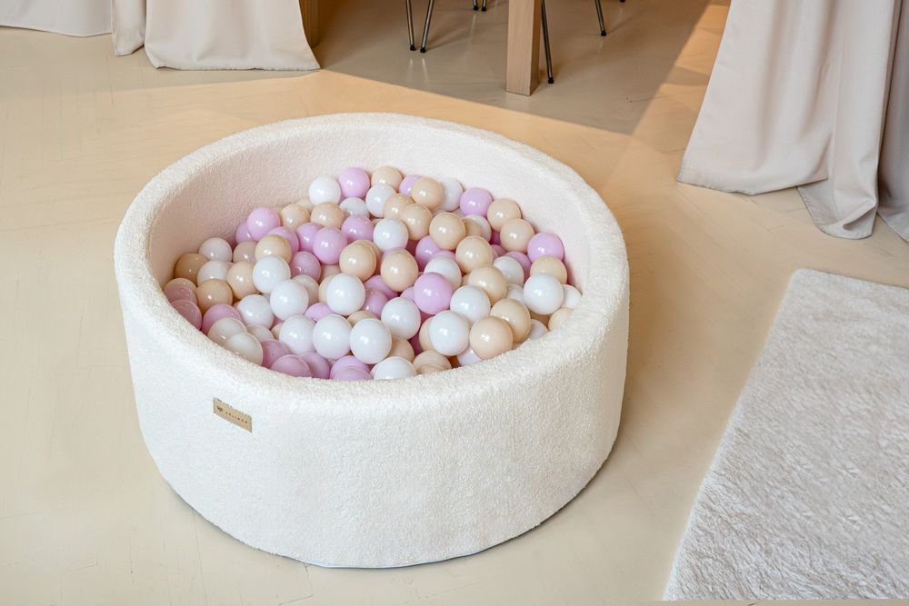 Suchy Basen z Piłeczkami 90x30 cm Piankowy Bukla Cappuccino 300 piłek