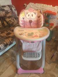 Дитяче крісло для годування 4-х колісне Chicco Poly 2Start (рожеве)