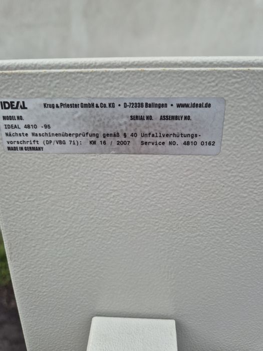 Gilotyna do papieru ideal 4810 - 95