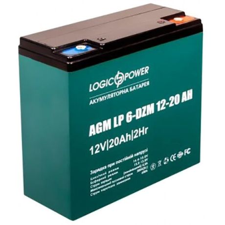 тяговый свинцово-кислотный аккумулятор logicpower lp 6-dzm-20 ah