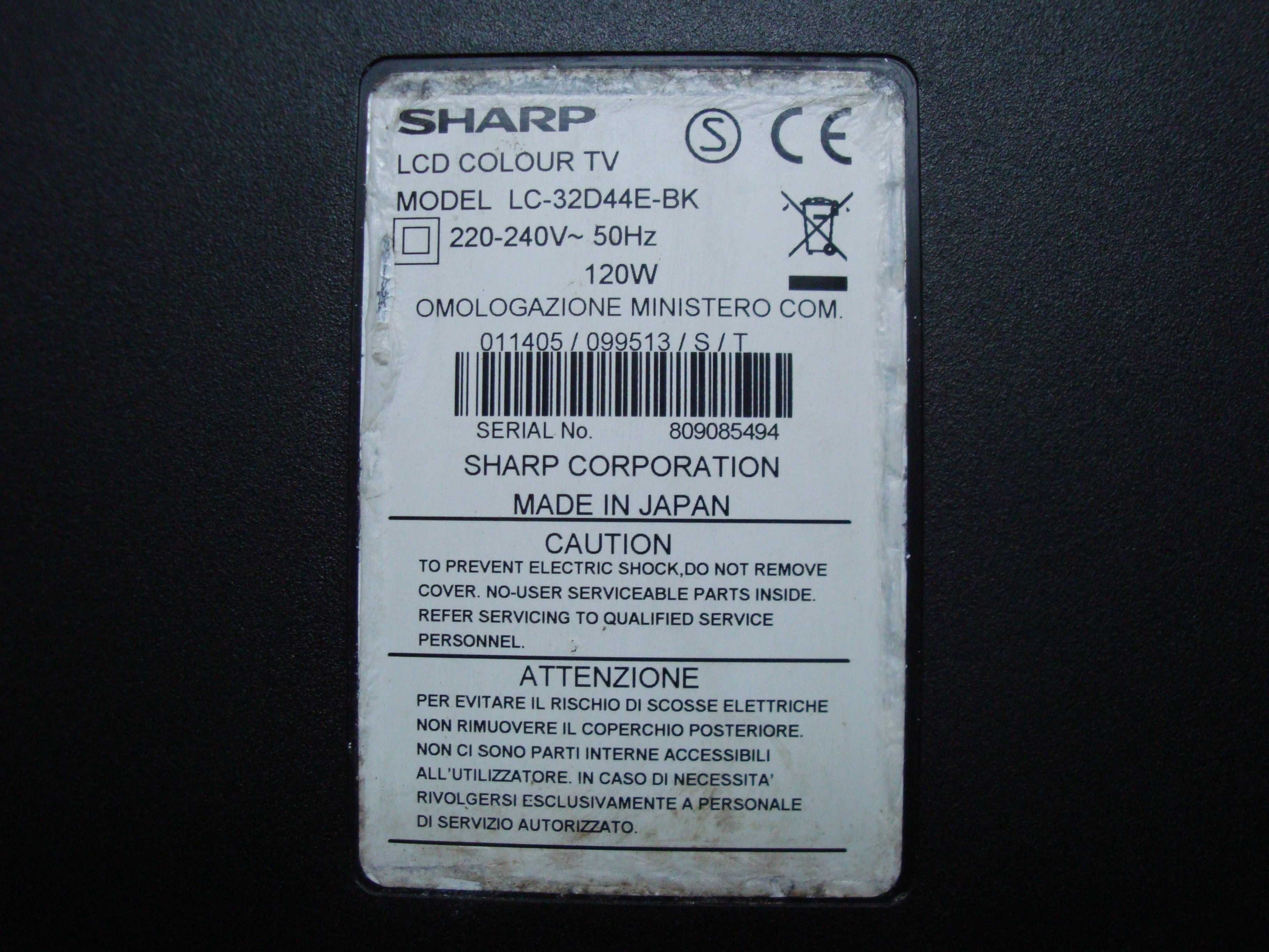 SHARP 32 cale,LC-32D44E-BK
