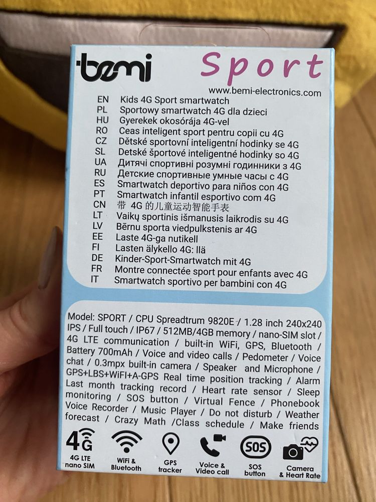Zegarek Smartwach Bemi sport niebieski nowy