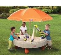 Дитяча пісочниця "Будівельний майданчик" з парасолькою