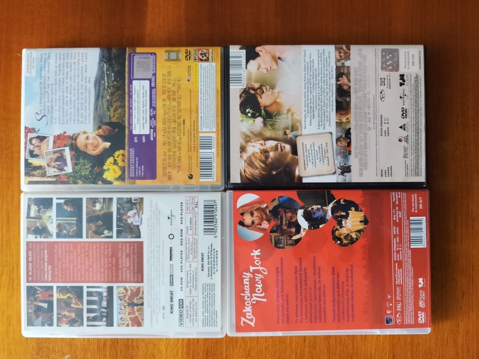 Kolekcja 4 filmów DVD na długie zimowe wieczory komedia miłość romans