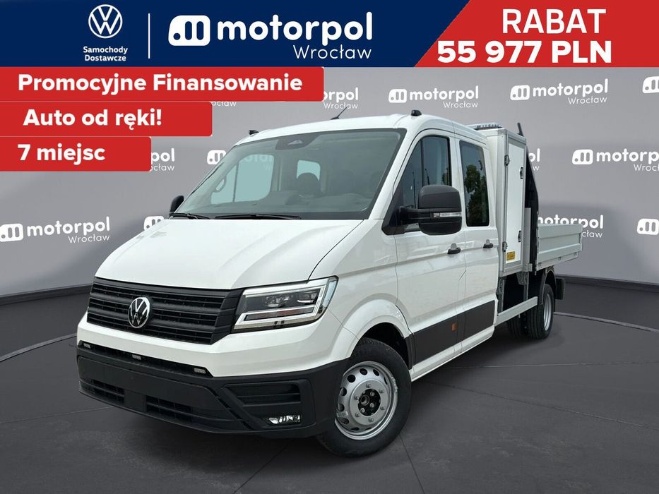 Volkswagen Crafter 50 Skrzynia+szafa narzędziowa, Podwójna Kab. na bliźniaku DMC=3.5t, 2.0BiTDI 163KM, 4490 mm  50 Skrzynia+szafa narzędziowa, Podwójna Kab. na bliźniaku DMC=3.5t, 2.