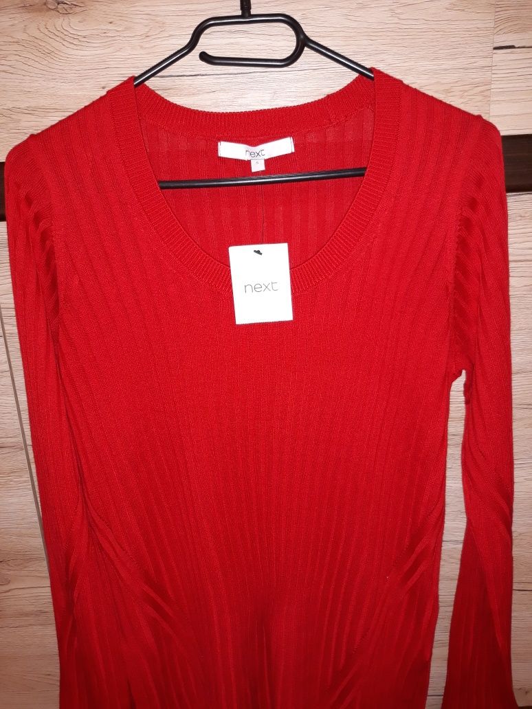 Next bluzka NOWA sweter czerwona rozmiar S
