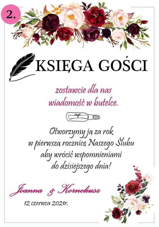 Księga gości na wesele ślub w butelce NOWOŚĆ - wysyłka