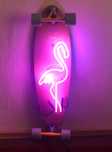 Longboard neon dekoracja flaming