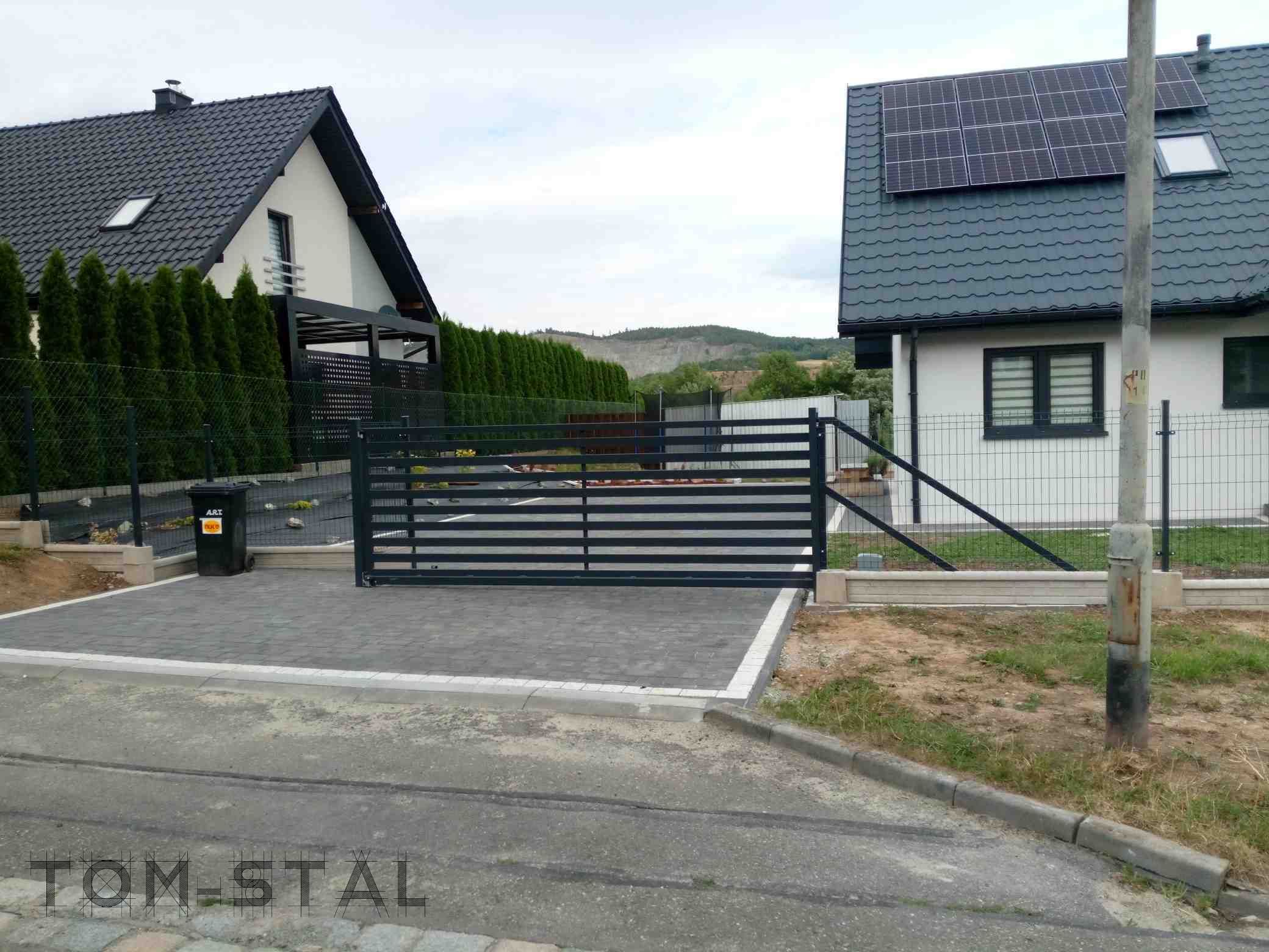 Brama przesuwna palisadowa 4m - komplet pod klucz -dostawa cała polska
