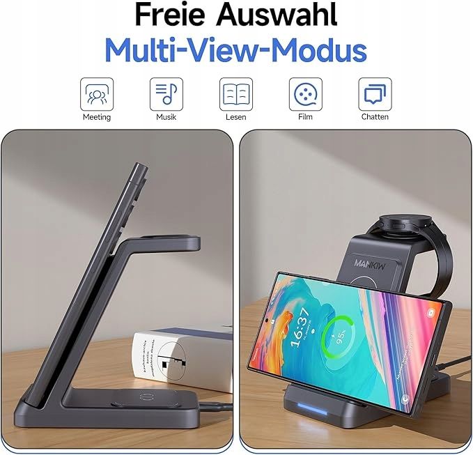 MANKIW indukcyjna stacja ładująca do Samsung, 3 w 1