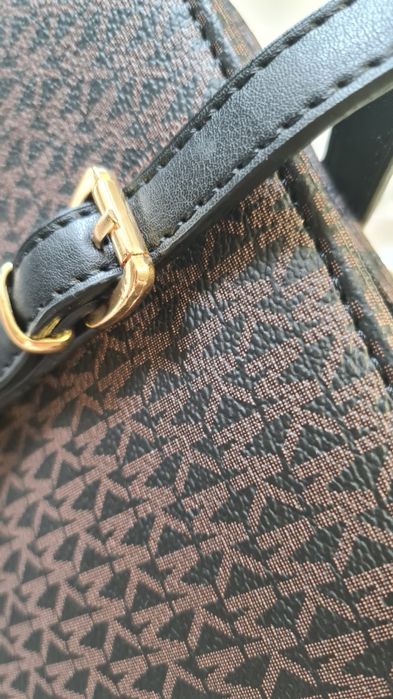 Жіноча сумка шопер шкіряна Michael Kors  коричнева велика