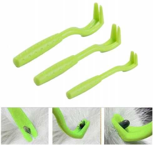 HACZYKI do Wyjmowania USUWANIA KLESZCZY ŁAPKI do Wyciągania kpl. 3 szt