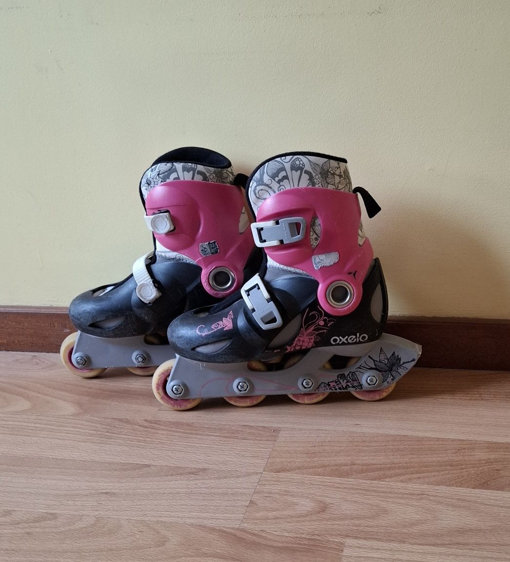 Patins-bota 34/36 com rodas em linha