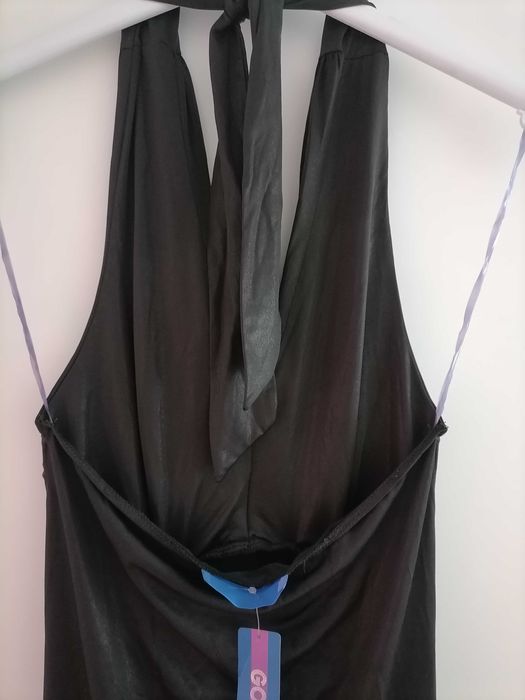 Nowa długa czarna sukienka Goddiva