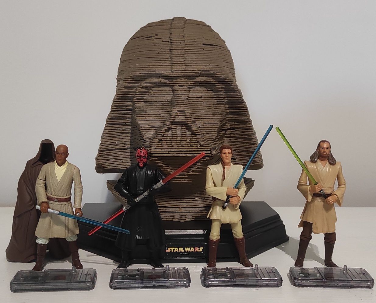 Star Wars zestaw Mace Windu Obi-Wan Qui-Gon Darth Maul + Puzzle Vader