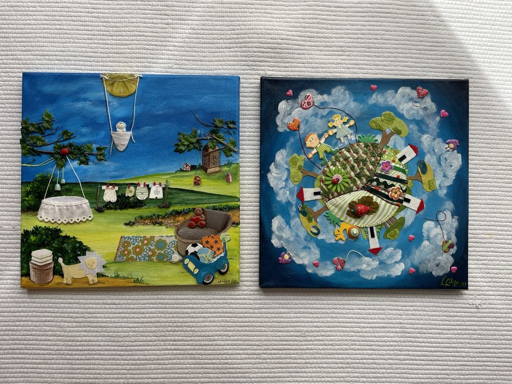 2 Quadros infantis de autor