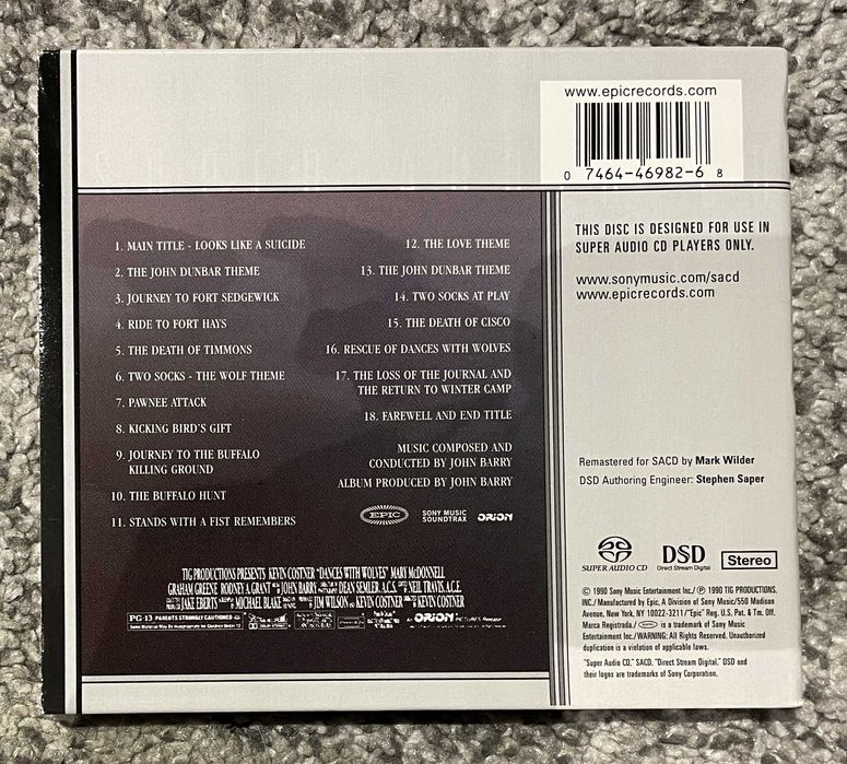 JOHN BARRY Dances With Wolves Soundtrack Hybrid CD SACD