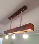 Lampa drewniana wiszaca