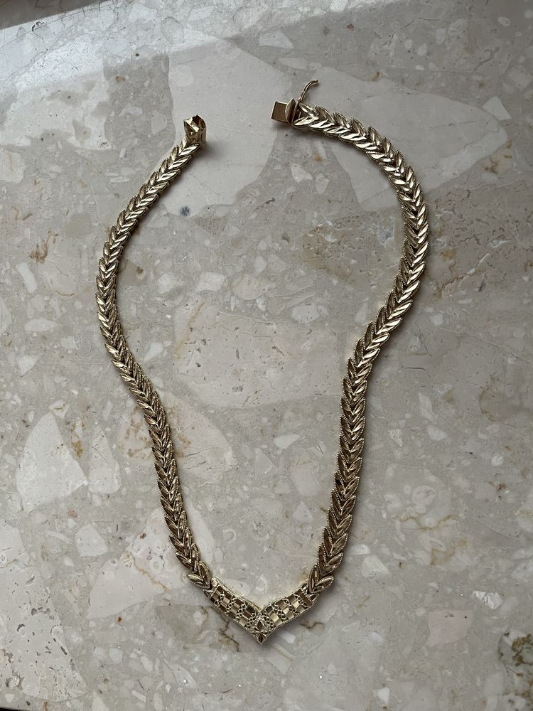Złoty łańcuszek damski naszyjnik kolia damska 14-karatowy 32,4g