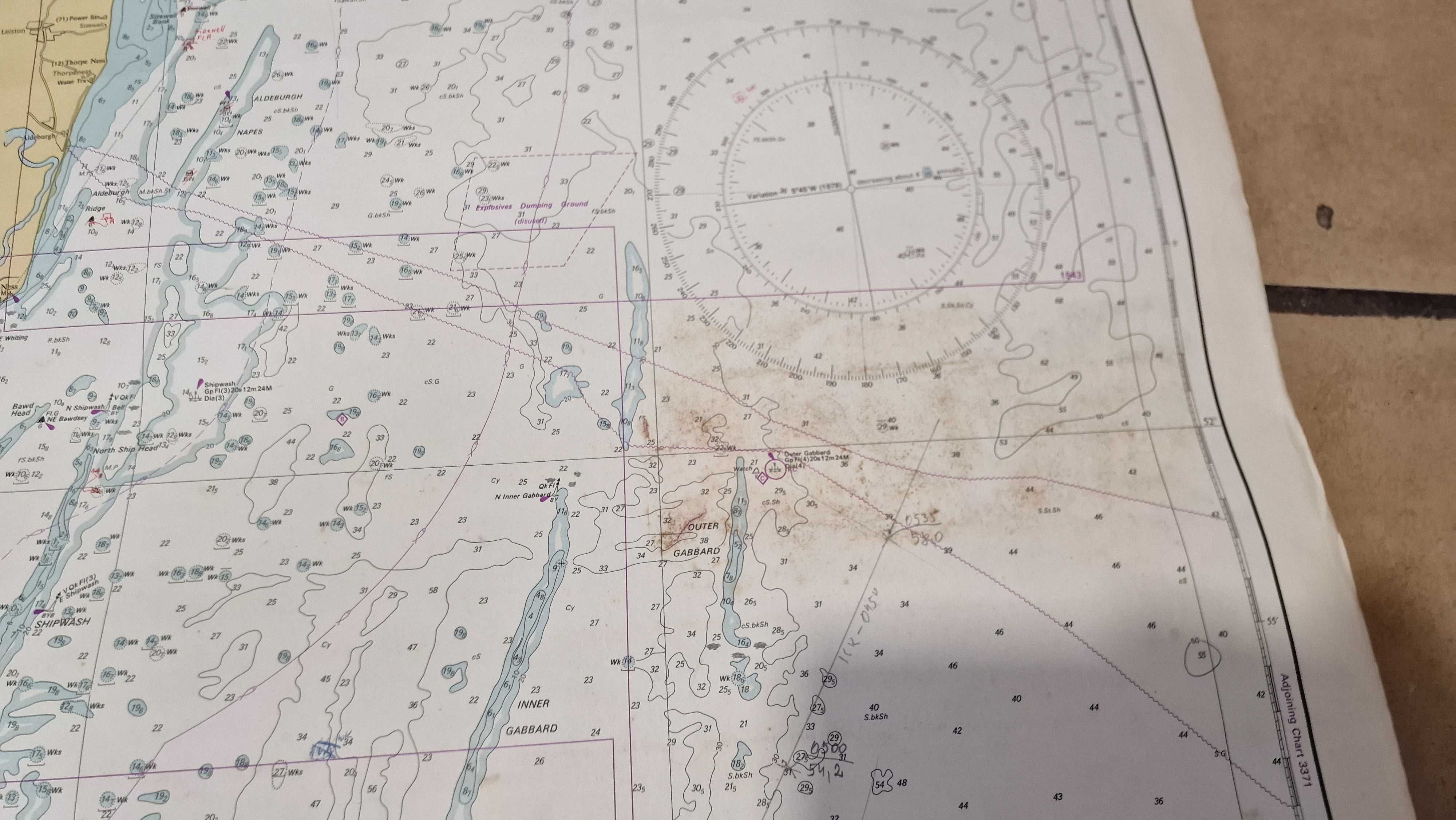 Mapa: Thames Estuary And Approaches 1977 r