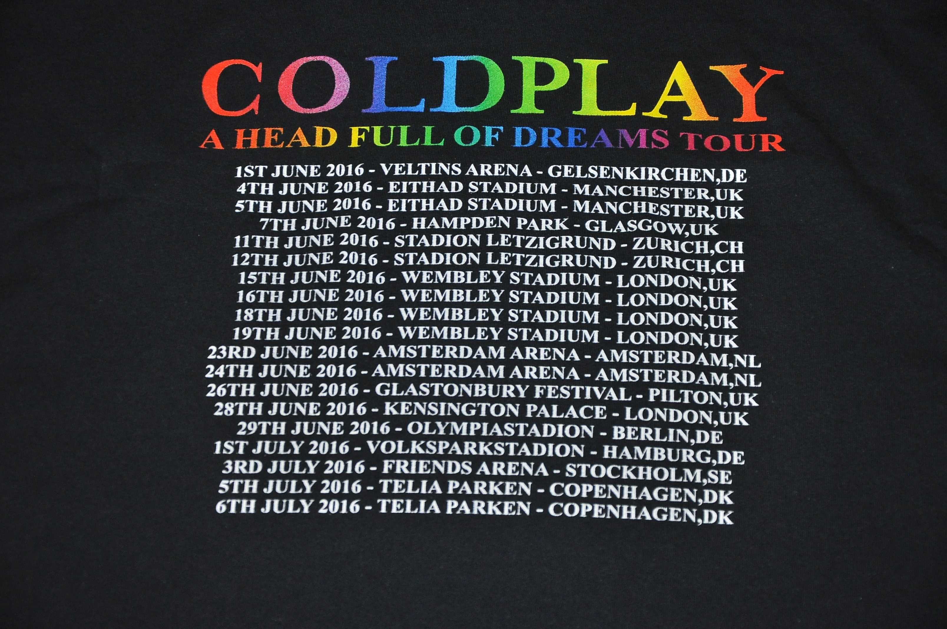 COLDPLAY - A Head Full of Dreams TOUR 2016 - koszulka rozm.XL