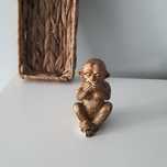 Małpka małpa figurka * nic nie mówiłam * złoto postarzane  NOWA
