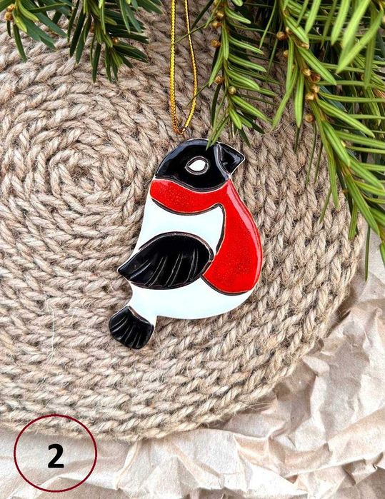 Ялинкові прикраси ручної роботи. Керамічні прикраси для дому