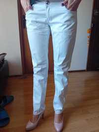 jeansy dzinsy białe rurki biodrówki 38 40