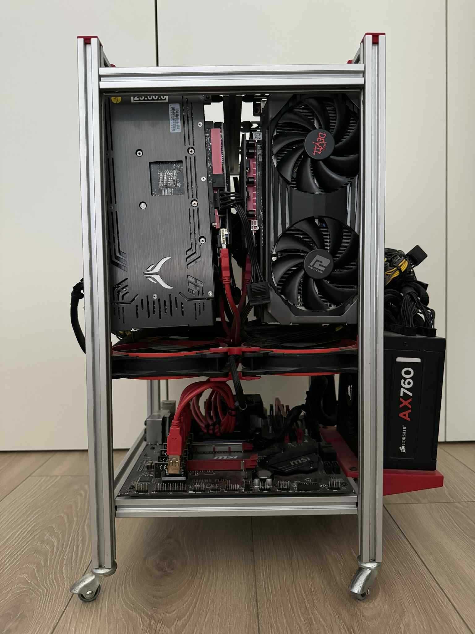 Mining Rig c/ 6 AMD Radeon RX 6600XT 8GB GDDR6