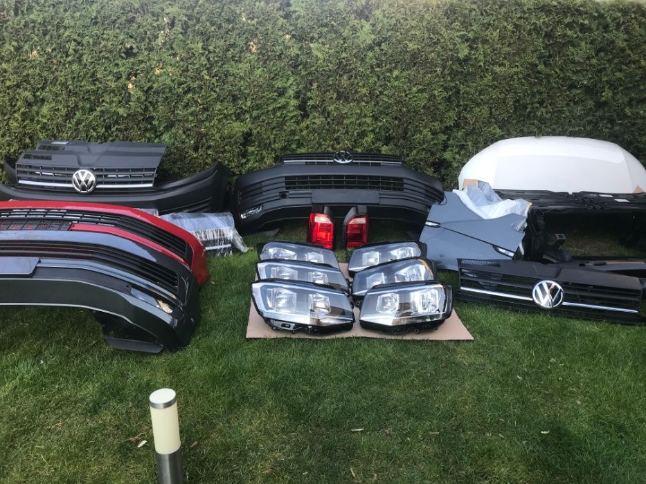 VW T6 zderzak. maski blotniki pasy lampy