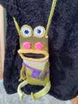 Etui pokrowiec case na telefon żabka. Szydełkowy. Handmade. Amigurumi