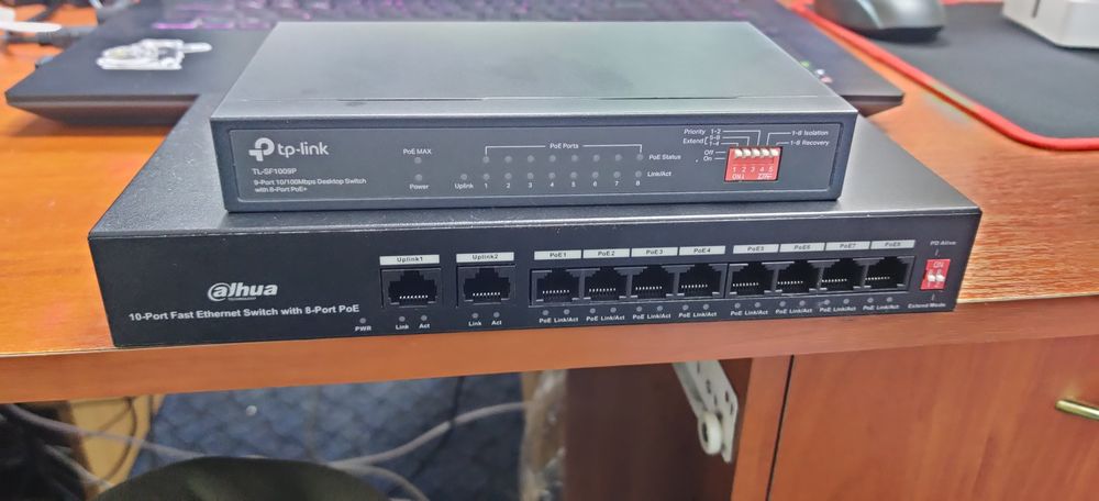 Коммутатори POE не керовані TP-LINK для відеоспостереження