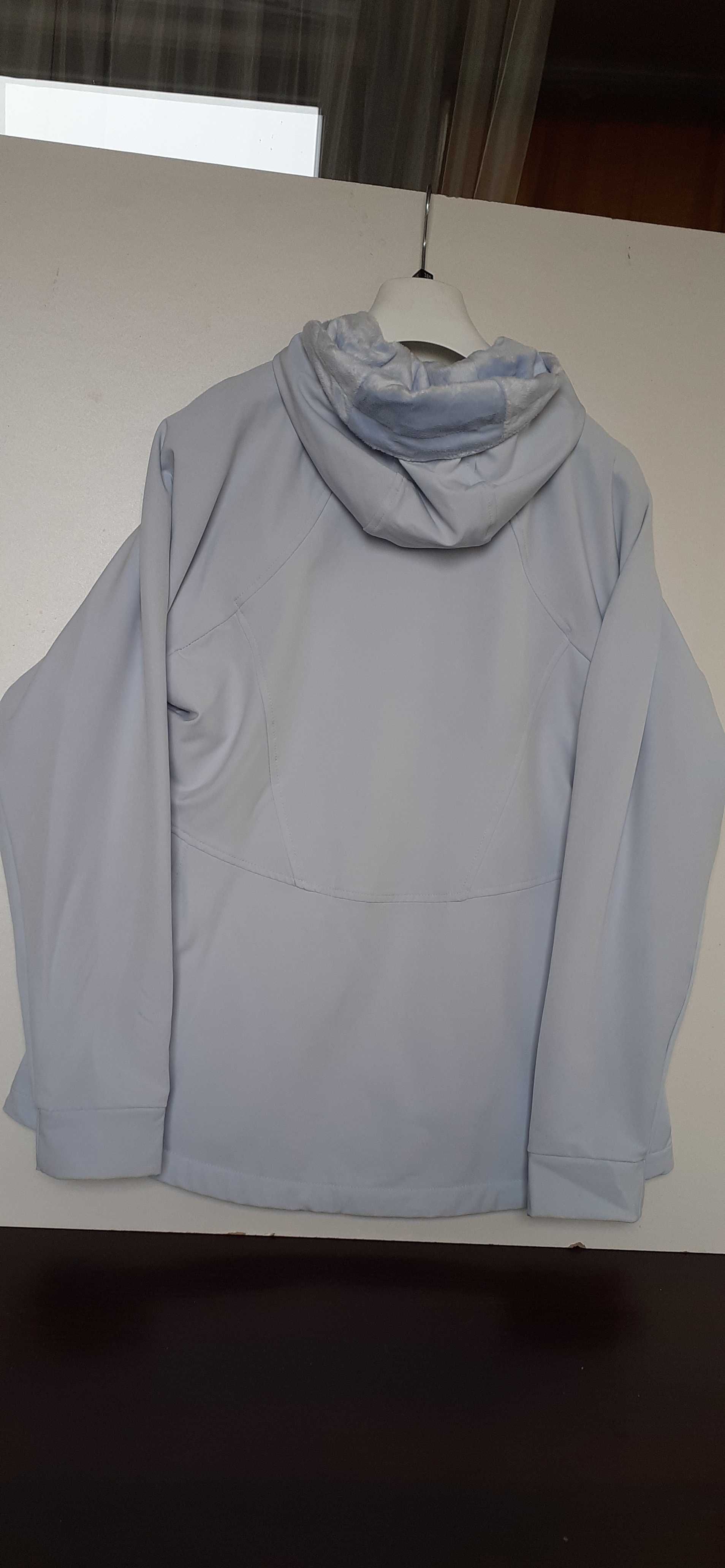 Новая женская куртка KIRKLAND размер L/G/G, бледно голубая с капюшоном