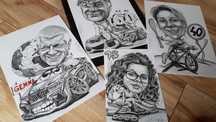 Karykatura na zamówienie KRAKÓW WIELICZKA portret pj-art Piotr Jasek