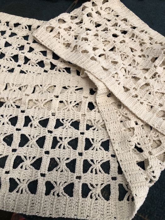 Conjunto de panos em renda feito a mão