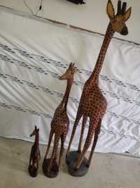 Girafas madeira artesanal