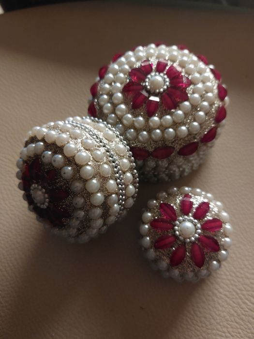 Conjunto de 3 caixas artesanais de Marrocos