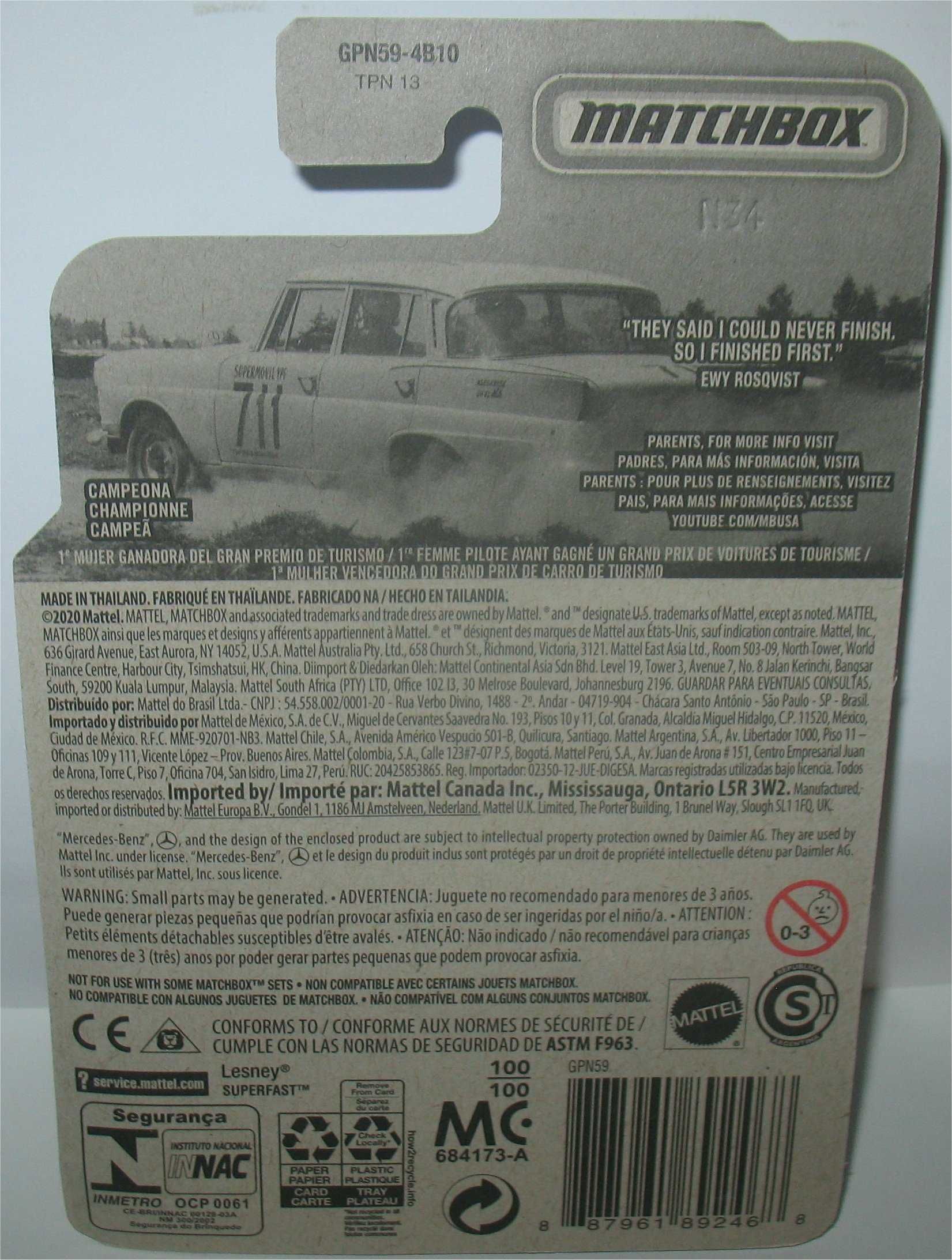 Matchbox - 62 Mercedes-Benz 220 SE Sedan - Ewy Rosqvist (2020)