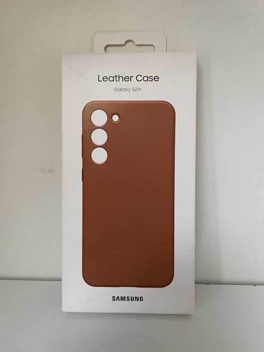 SAMSUNG GALAXY S23 PLUS oryginalne skórzane brązowe etui NOWE