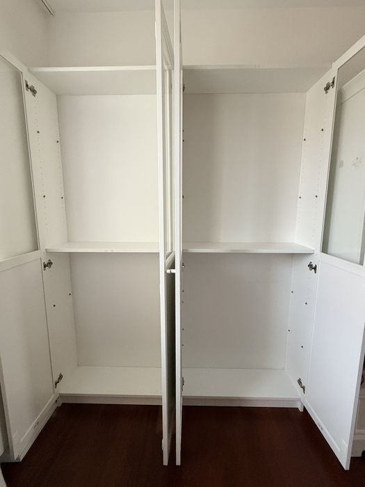 2x regal Billy Ikea + drzwi Oxberg 80cm x 30x202 bialy