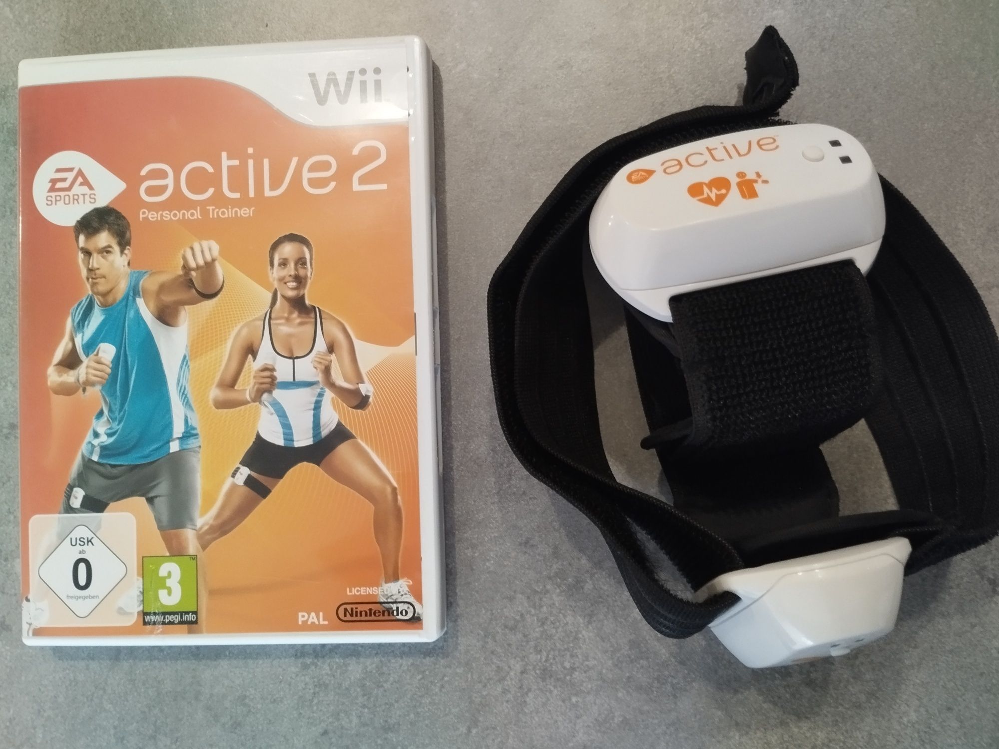 Wii EA Active 2 sensor czujnik ruchu tętna gra stan bdb fitness motion