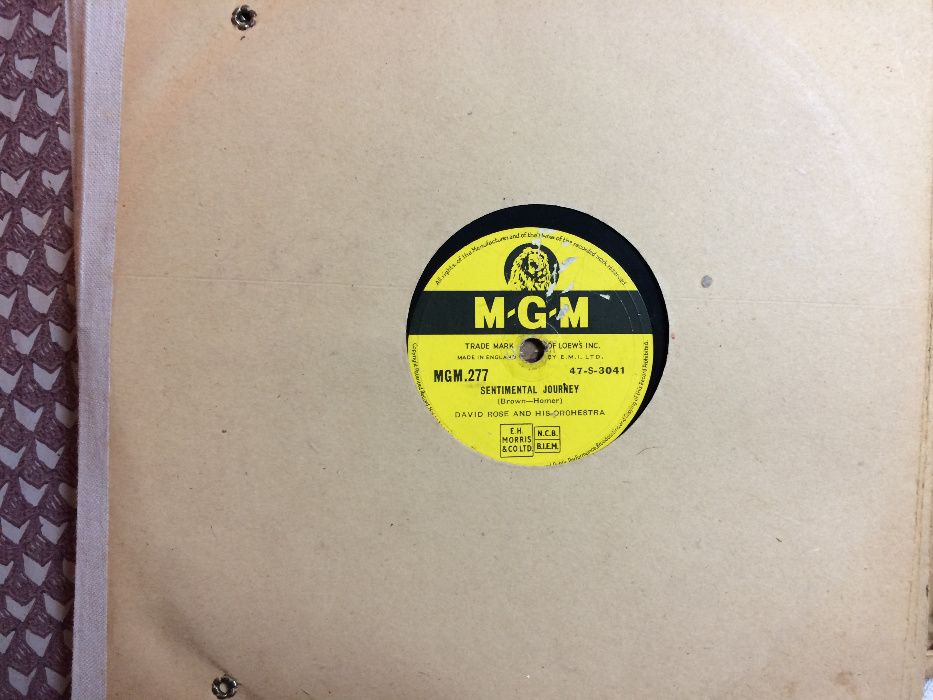 15 discos vintage anos 50, 78 rotações