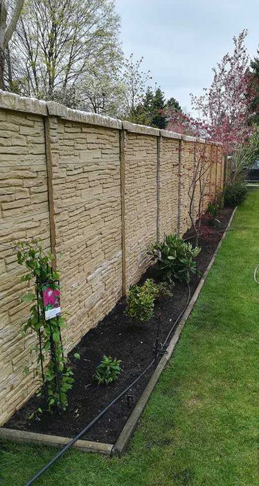 PROMO Ogrodzenie DWUSTRONNE BETONOWE barwione 1,56 m piaskowiec