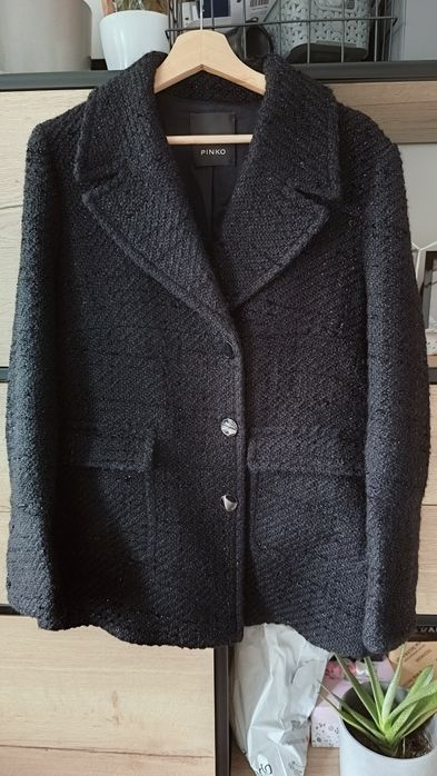 Pinko czarny płaszcz M