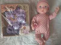 Lullababy Babi lalka bobas + zestaw ubrań nowe