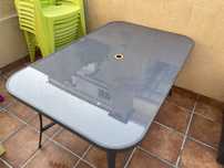 Mesa e cadeiras jardim
